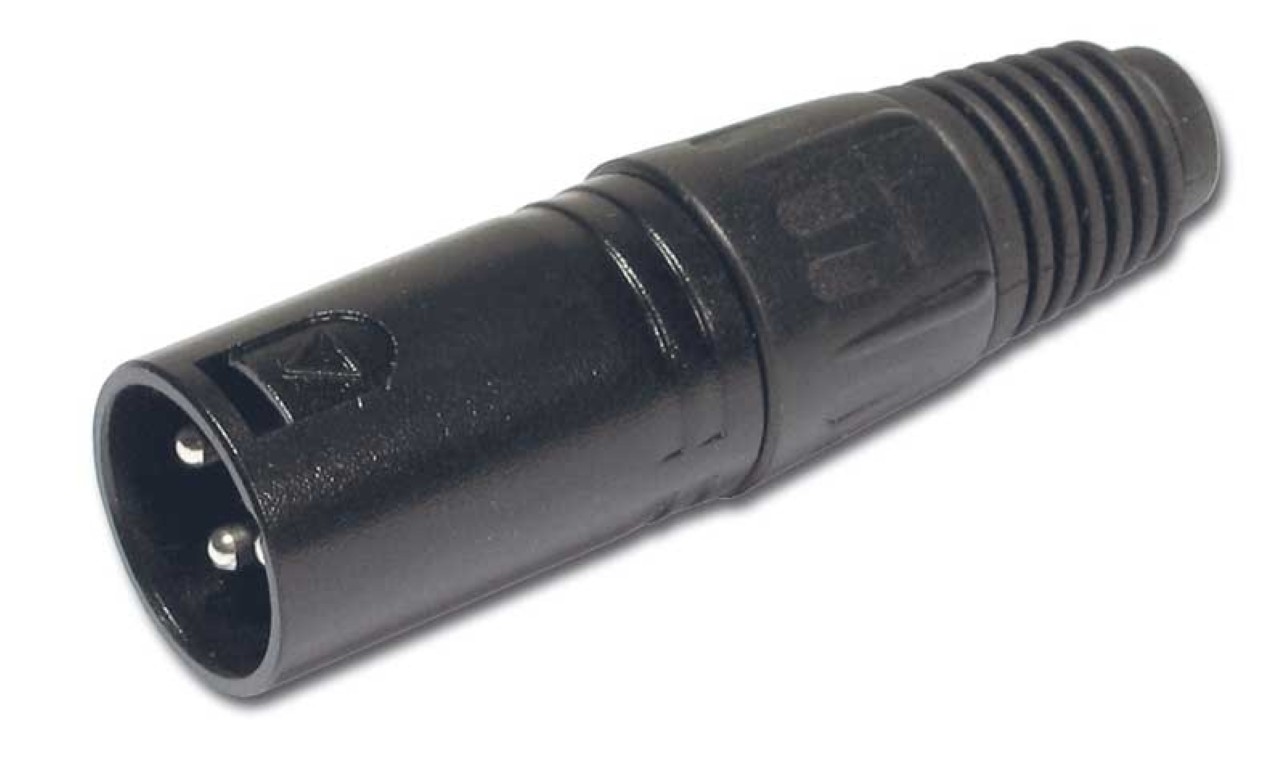 Mannelijke XLR connector - zwarte afwerking - FXM/NO