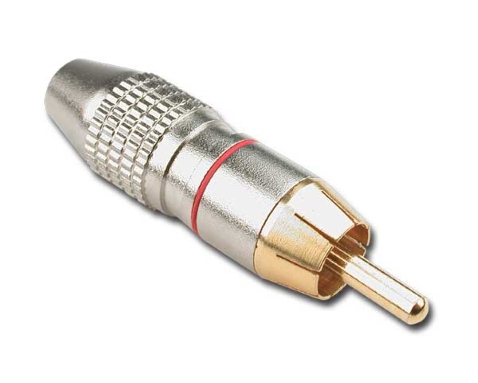 Mannelijke RCA connector voor pro kabel - Rood - RCA910/RO