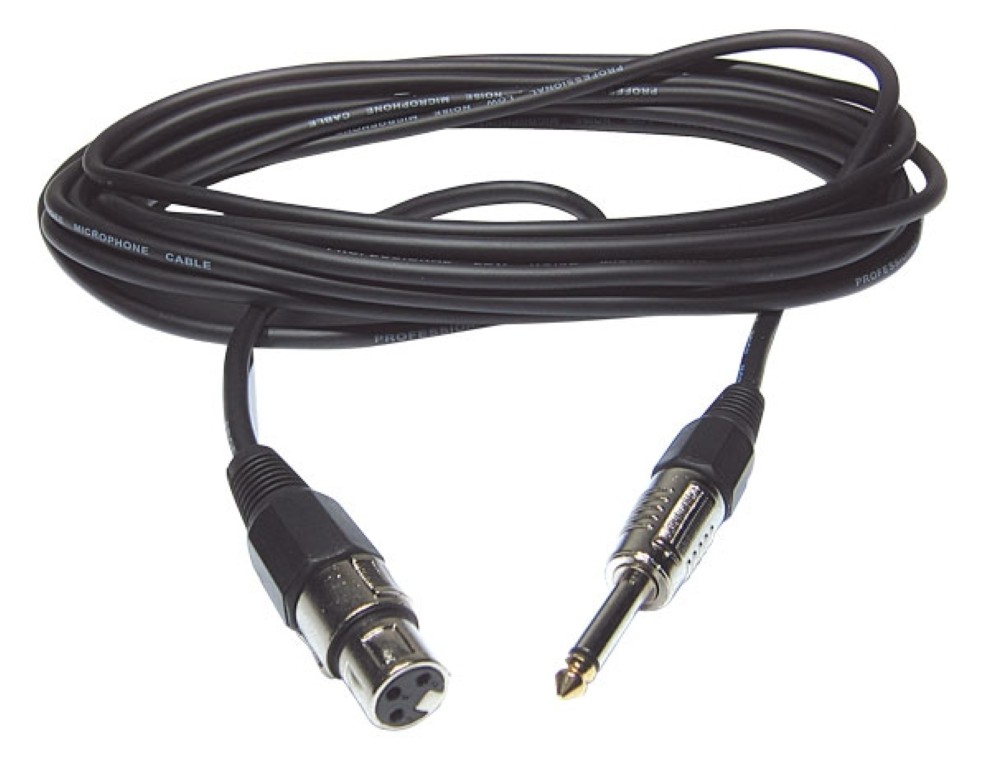 Vrouwelijke XLR / mannelijke mono Jack microfoonkabel - 6m - CM/XFJM-6