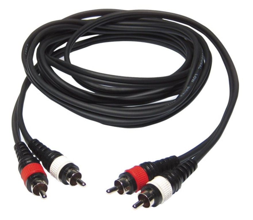 2x 4mm - 2x Male RCA / 2x Male RCA Pro line cable - 3m - CL-24/3