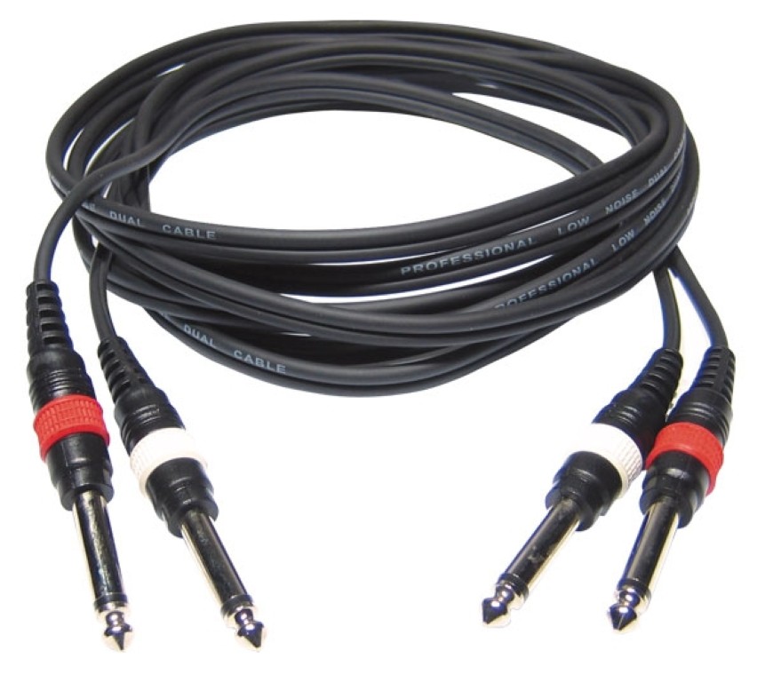 2x 4mm - 2x mannelijke mono Jack / 2x mannelijke mono Jack kabel - 3m - FL-22/3