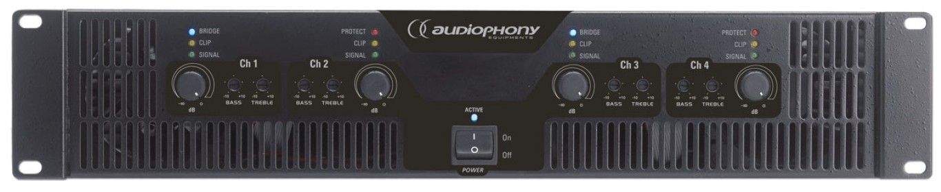 4-channel amplifier: 4x 300Wrms / 4ohm - WA-4X3