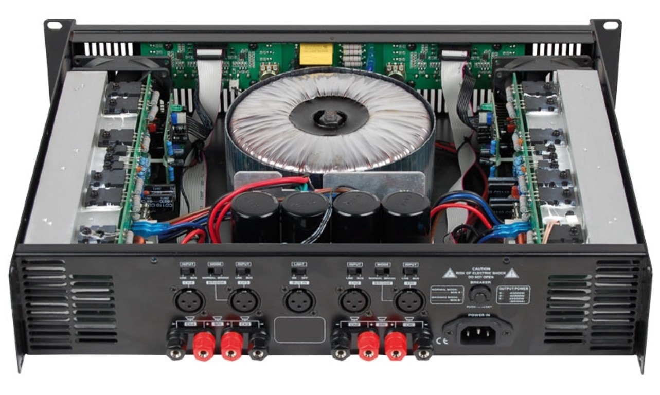 4-channel amplifier: 4x 300Wrms / 4ohm - WA-4X3