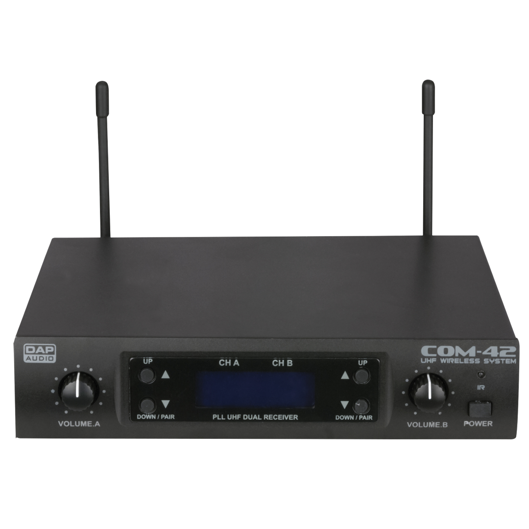 COM-42 2-kanaals handheldset UHF draadloze microfoon