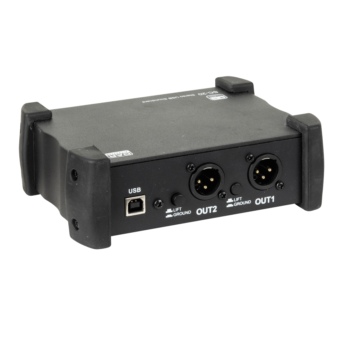 SC-20 PC / MAC USB-ingang - 2x XLR-uitgang