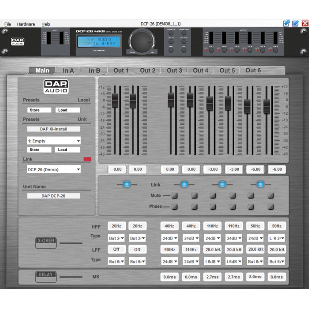 DCP-26 MKII 6-channel digital crossover