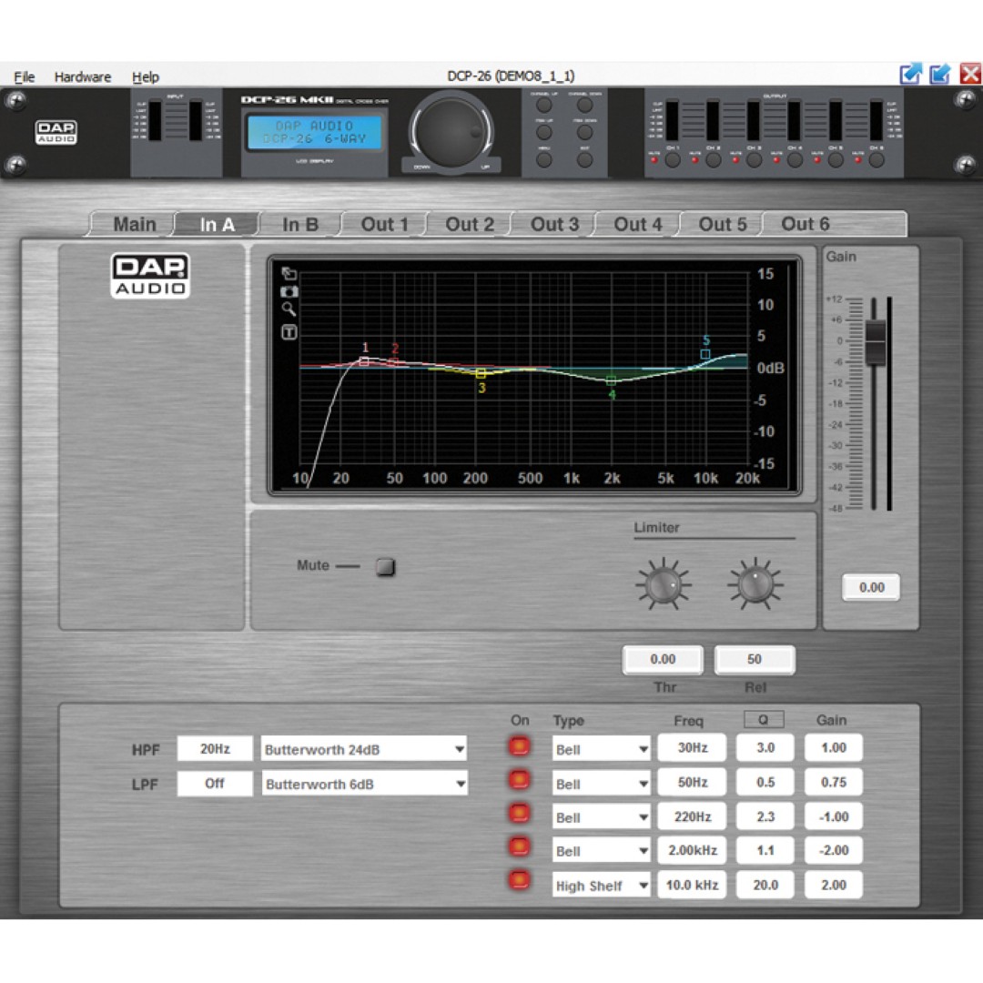 DCP-26 MKII 6-channel digital crossover