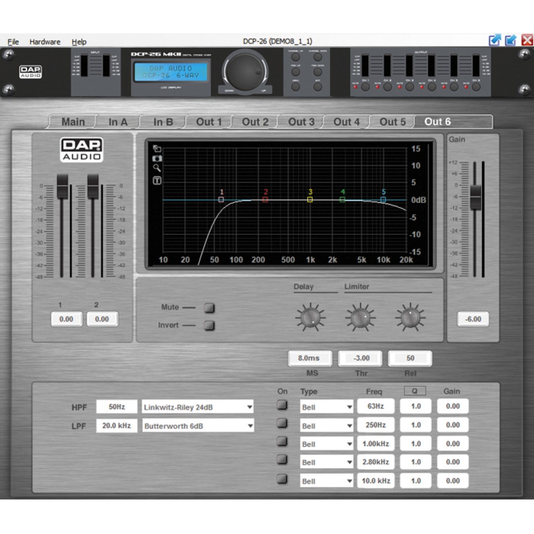 DCP-26 MKII 6-channel digital crossover