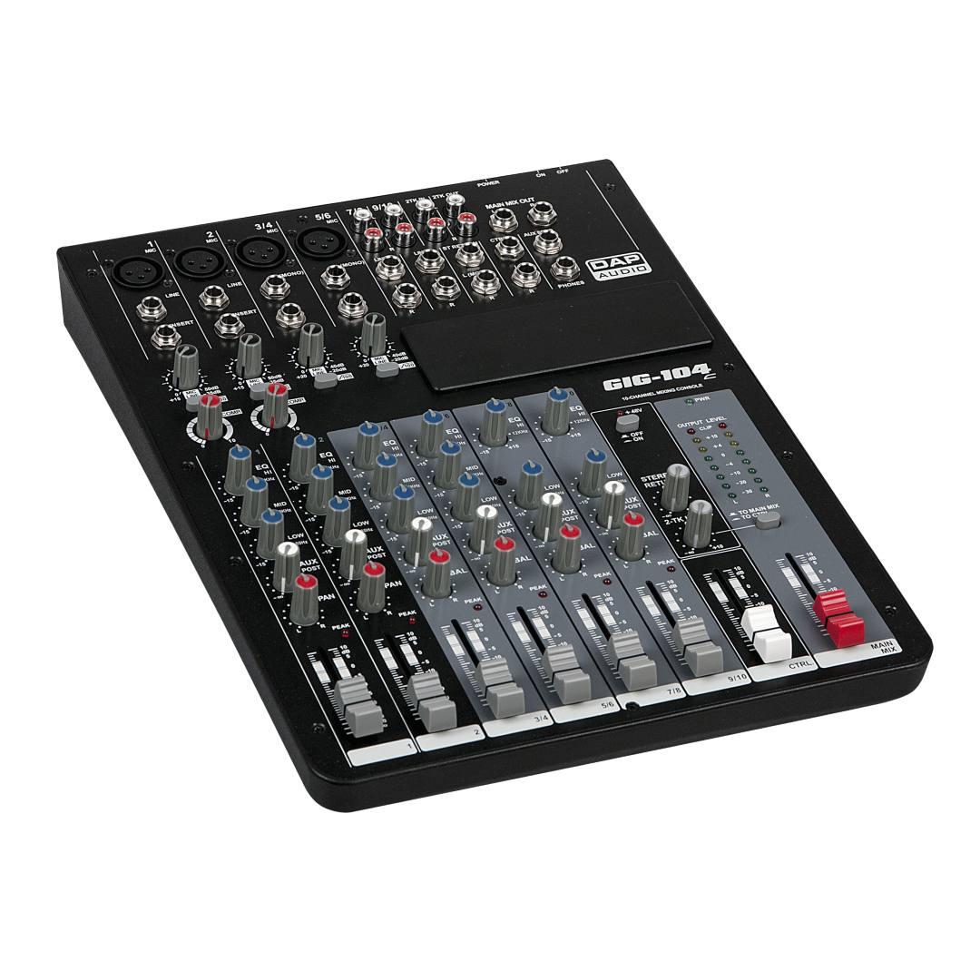 GIG-104C 10-kanaals analoog mengpaneel