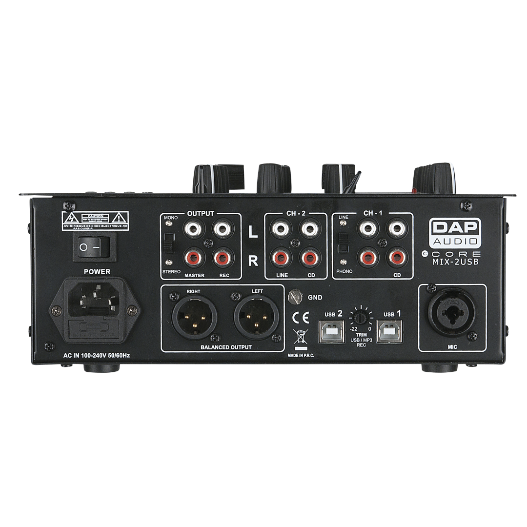 CORE MIX-2 USB 2-kanaals DJ-mixer met USB-interface