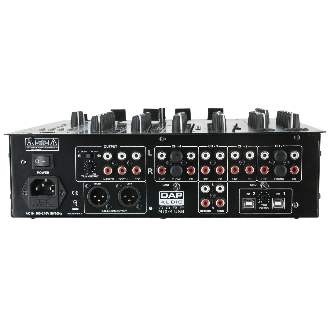CORE MIX-4 USB 4-kanaals DJ-mixer met USB-interface