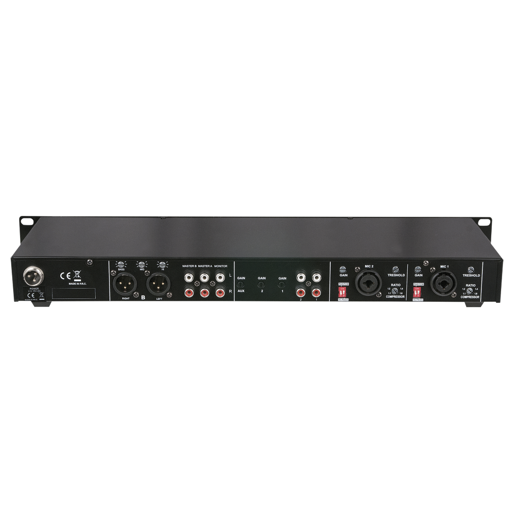 Compact 6.2 6-kanaals 1U installatiemixer/media player