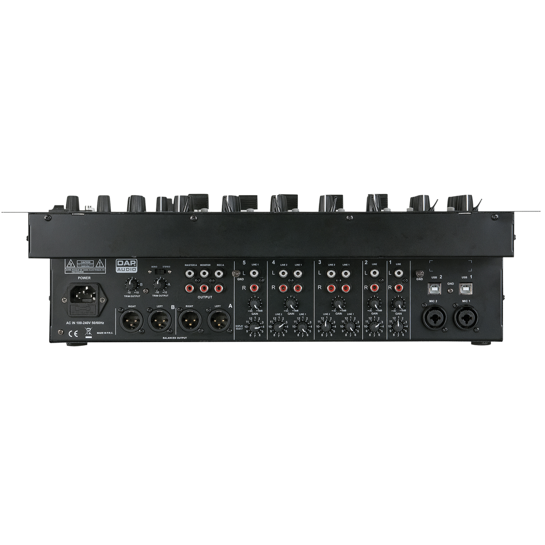 IMIX-7.2 USB 7-kanaals 6U installatiemixer - USB - 2 zones