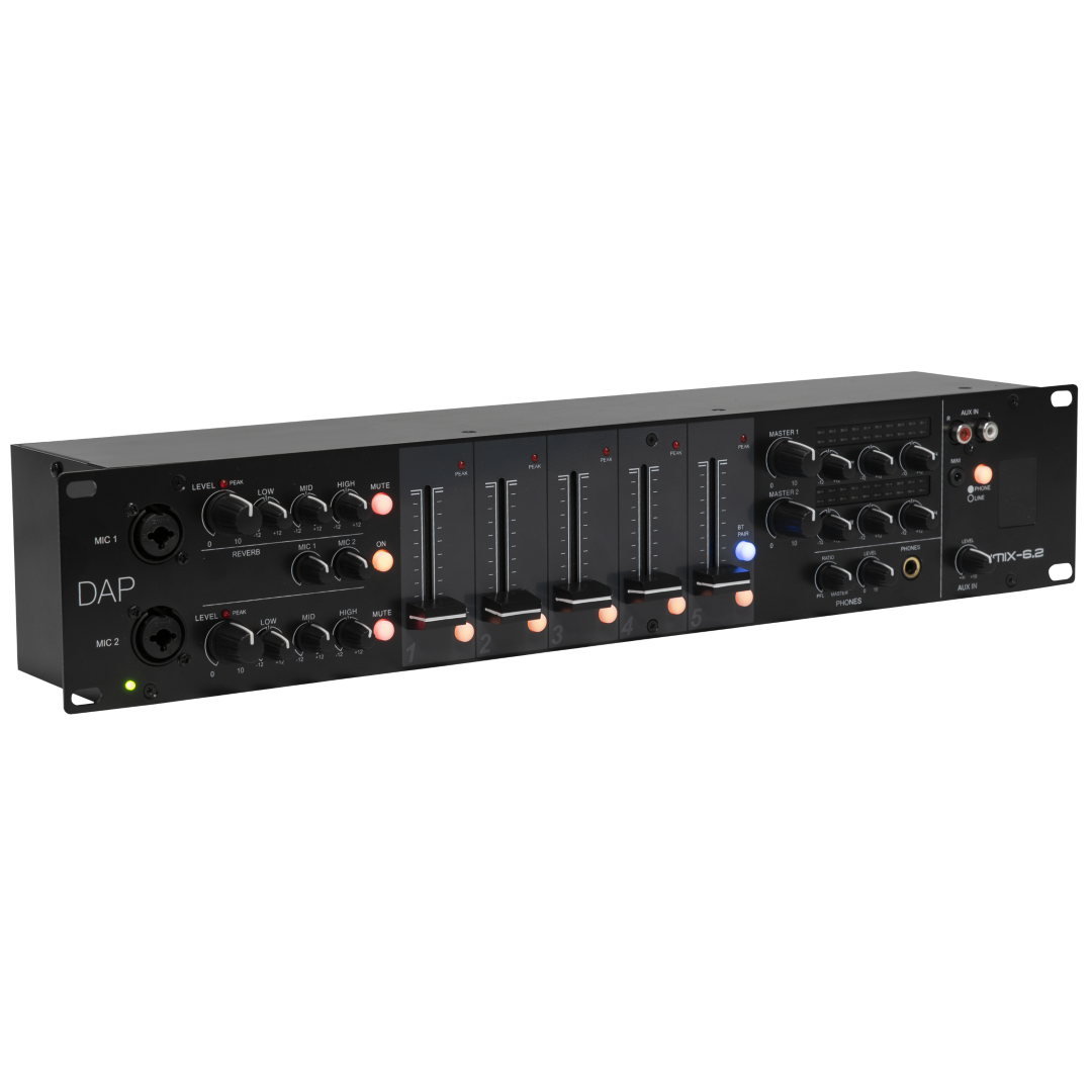 IMIX-6.2 7-kanaals 2U installatiemixer BT