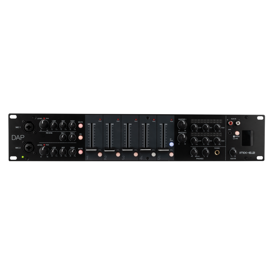 IMIX-6.2 7-kanaals 2U installatiemixer BT