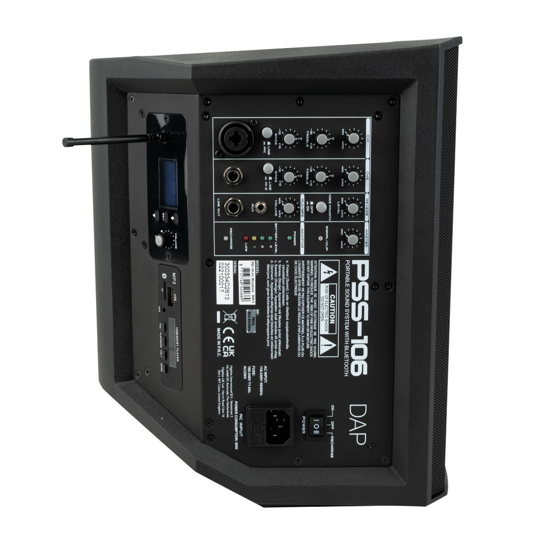 PSS-106 Battery Speaker with Wireless Receiver 6,5