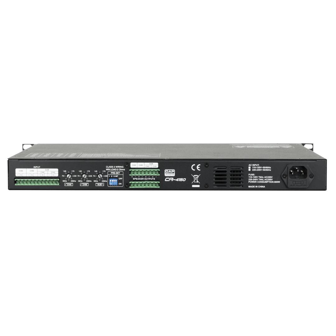 CA-4150 Compacte 4-kanaals versterker (4x 150 W)