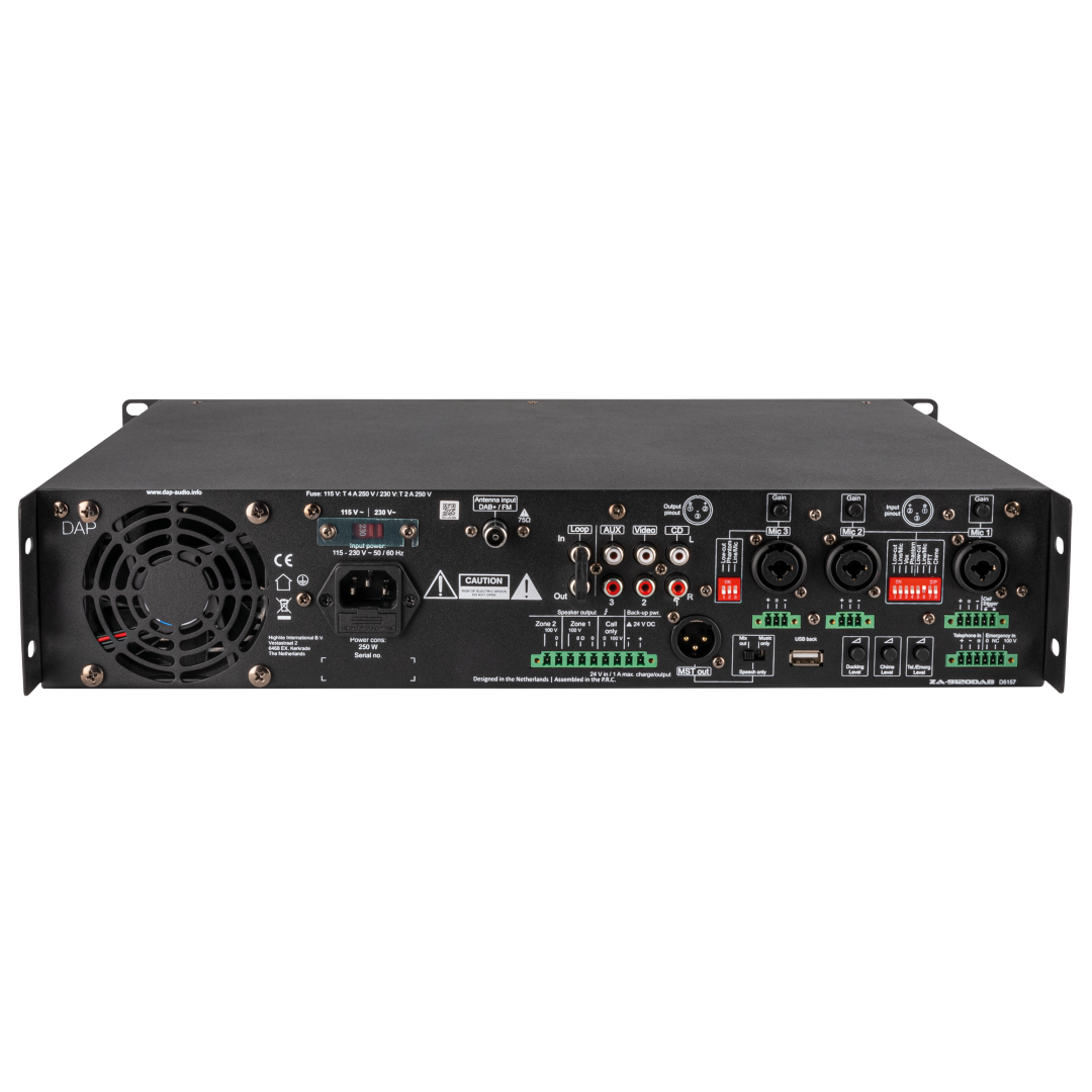 ZA-9120DAB 120 W 100 V 2-Zone Mengversterker
