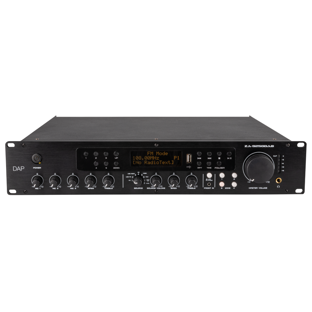 ZA-9250DAB 250 W 100 V 4-Zone Mengversterker