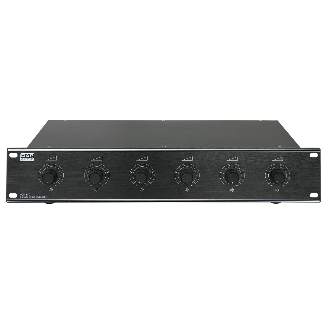 VCR-650 6 x 50 W rackmount 100 V volumeregelaar