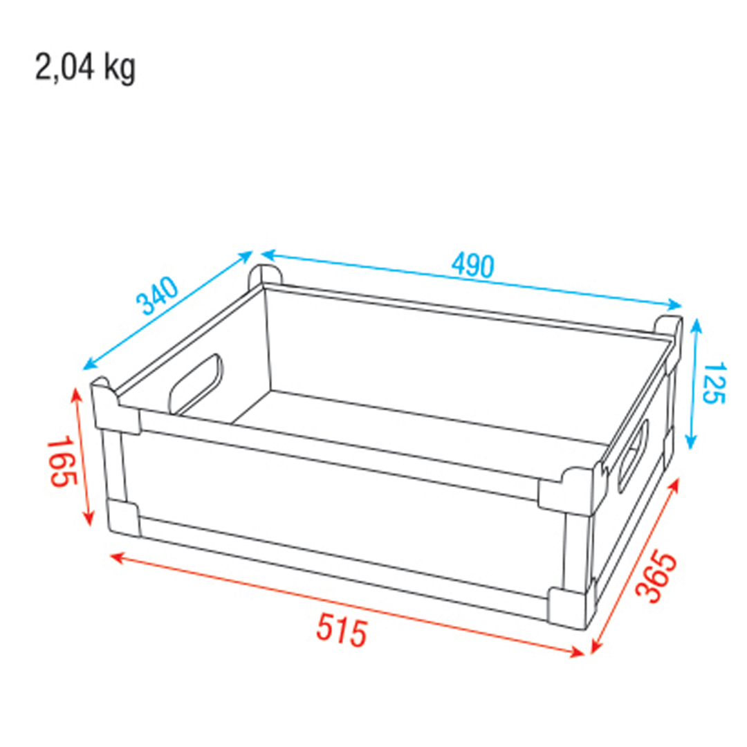 Stack Case Value Line Stapelcase H1 125mm hoog