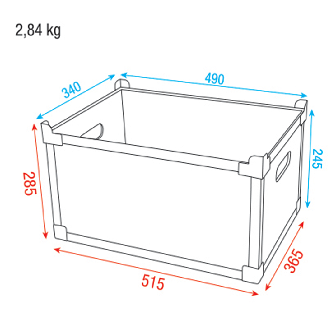 Stack Case Value Line Stapelcase H3 245mm hoog 