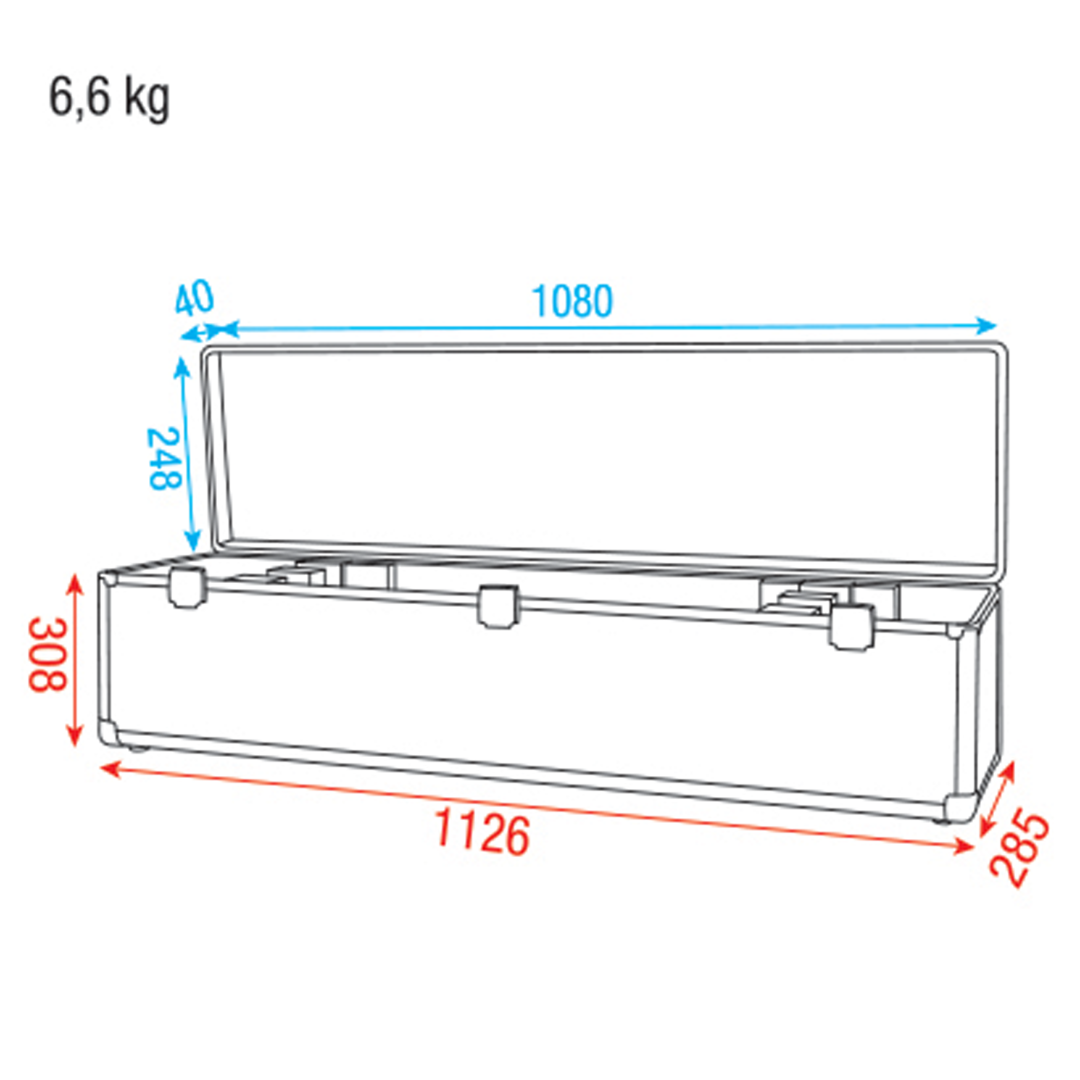Flightcase LED Bar Value Line 4 stuks 