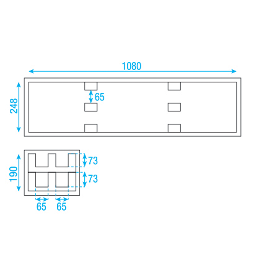 Flightcase LED Bar Value Line 4 stuks 