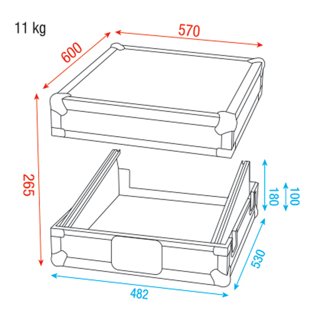 Flightcase voor 19
