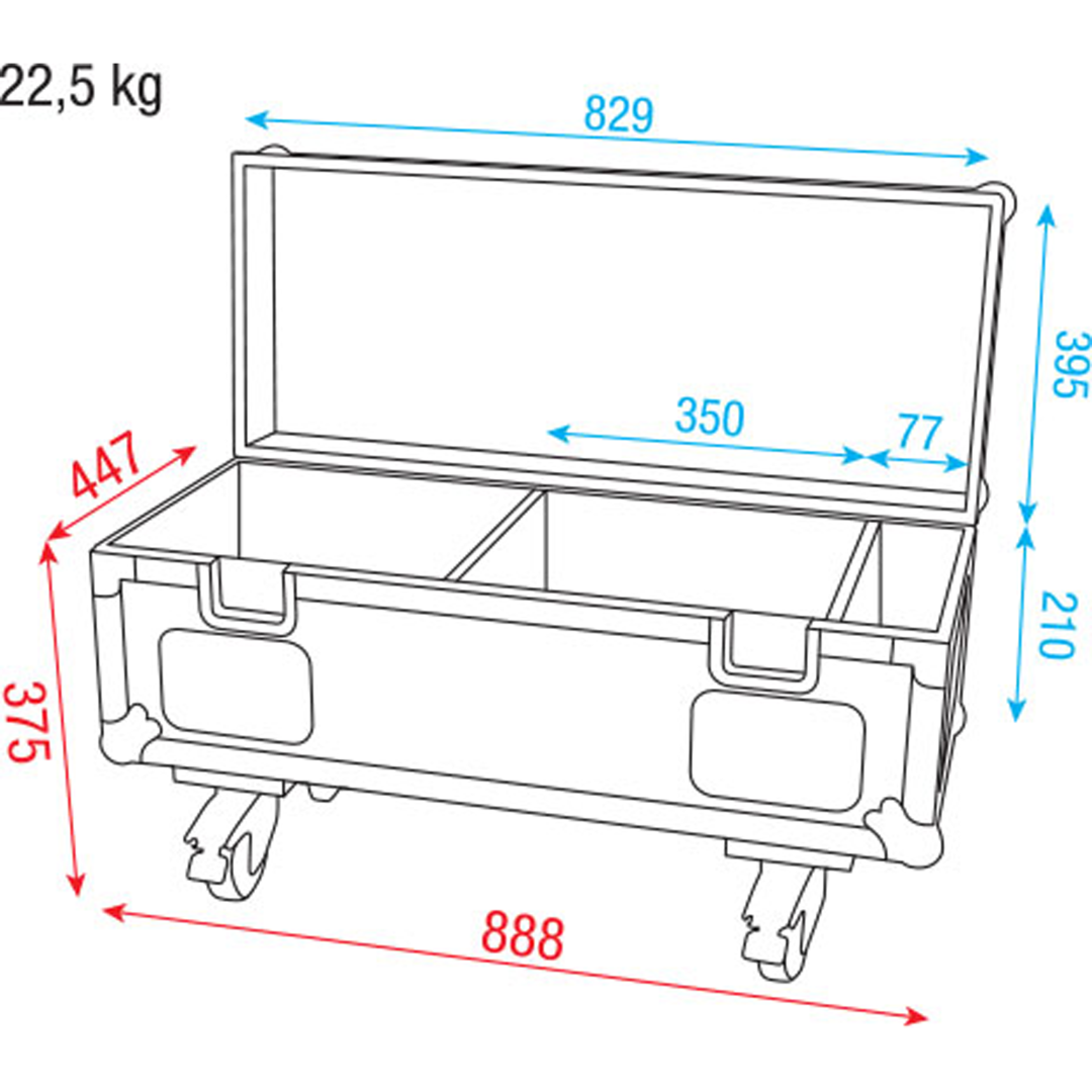 Case for 8x FX Shot & 4x Base Plate Flightcase Handige All in One 
