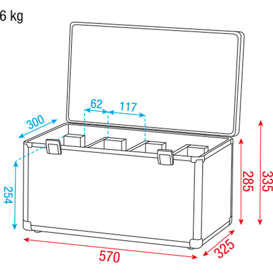 Flightcase voor Club par Value Line - 4stuks 