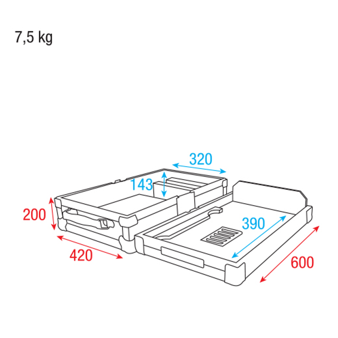 Case for Flightcase voor Denon SC-5000 