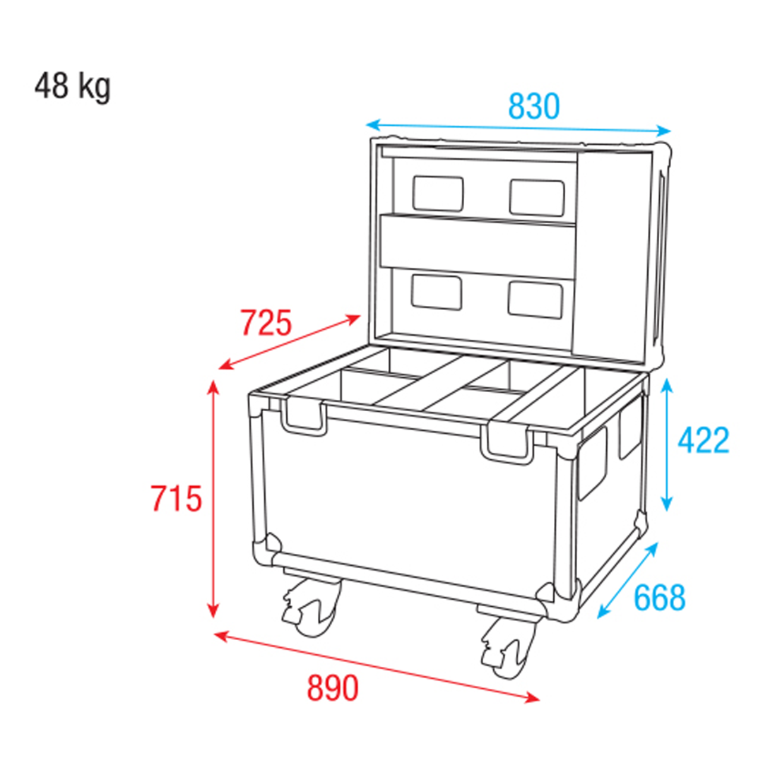 Flightcase Phantom 100 / 130 / 3R