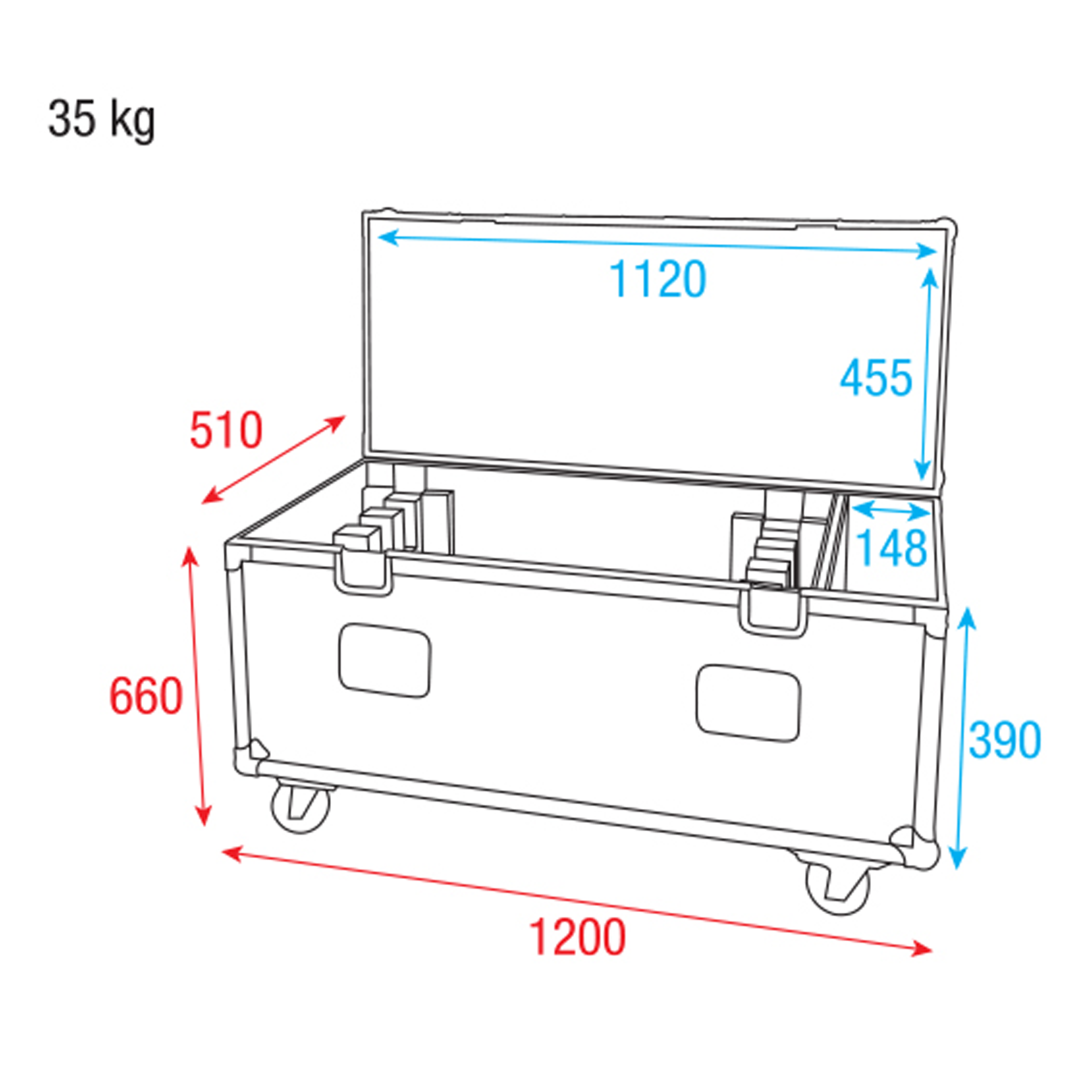 Flightcase 8x Pulse Pixel Bar 16 