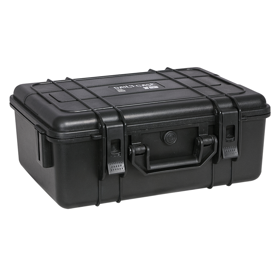 Daily Case 15 Binnenafmetingen: 390x265x150 mm met plukschuim - PVC koffer