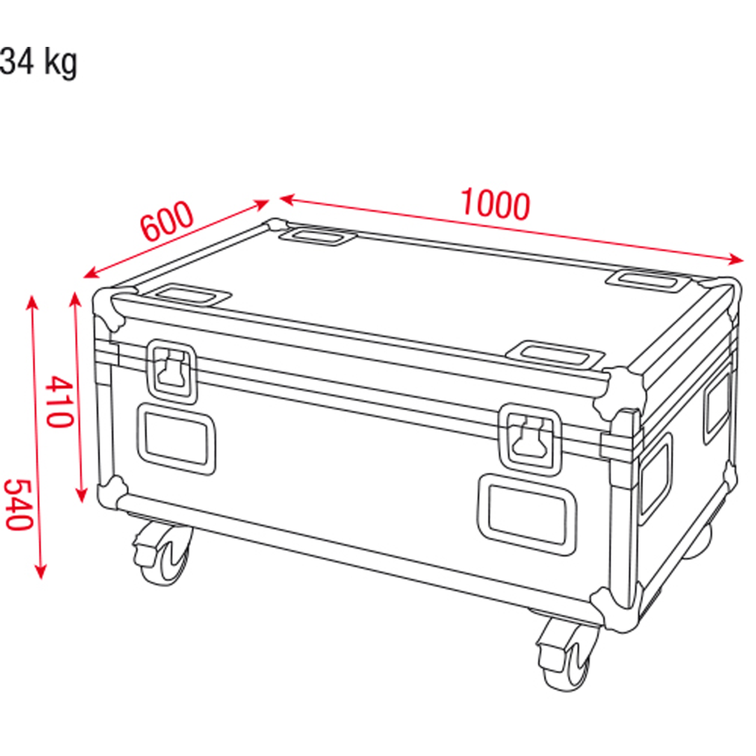 Flightcase Helix S5000 4 stuks 
