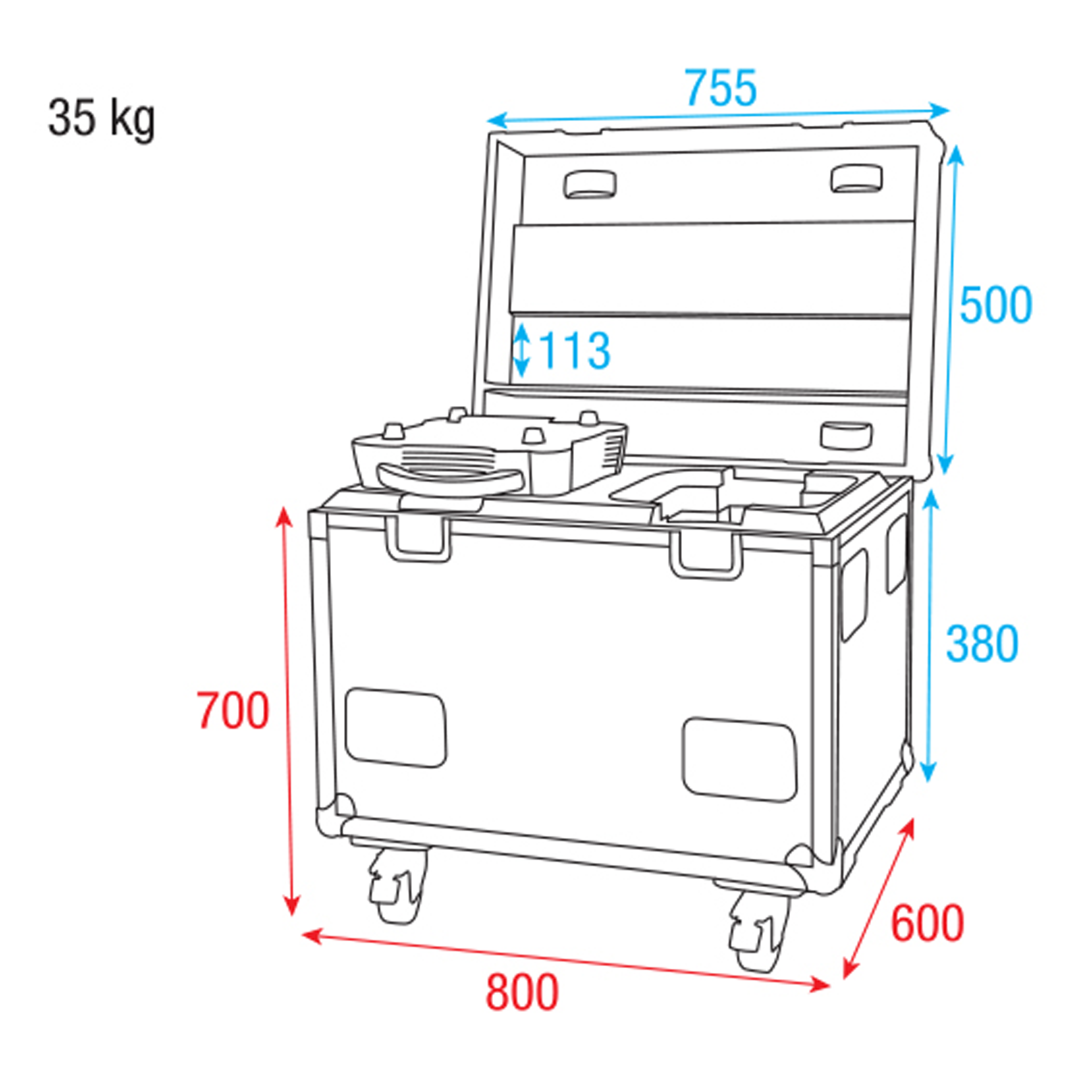 Flightcase Phantom 3R Hybrid voor 2 stuks