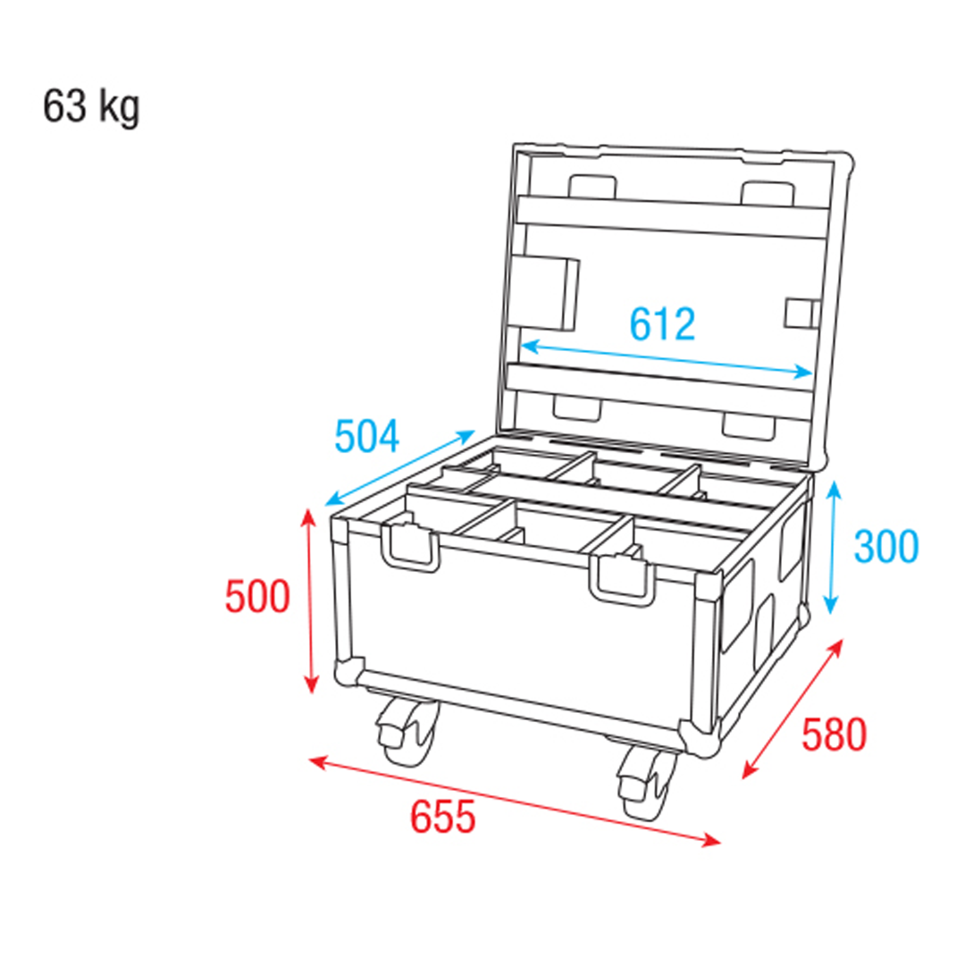 Charger Case for 6x EventSpot 1600 Q4 Flightcase