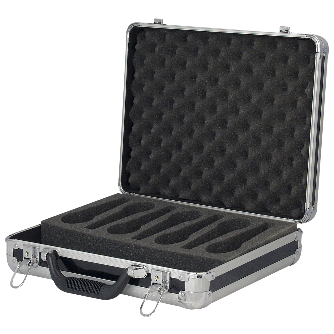 Flightcase voor Microfoons 7 stuks 