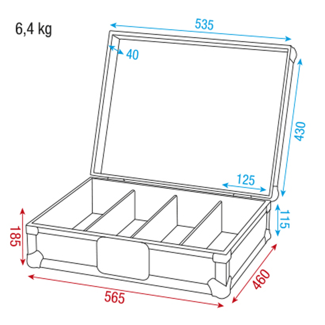 Case for 170 CDs Flightcase voor CD's 