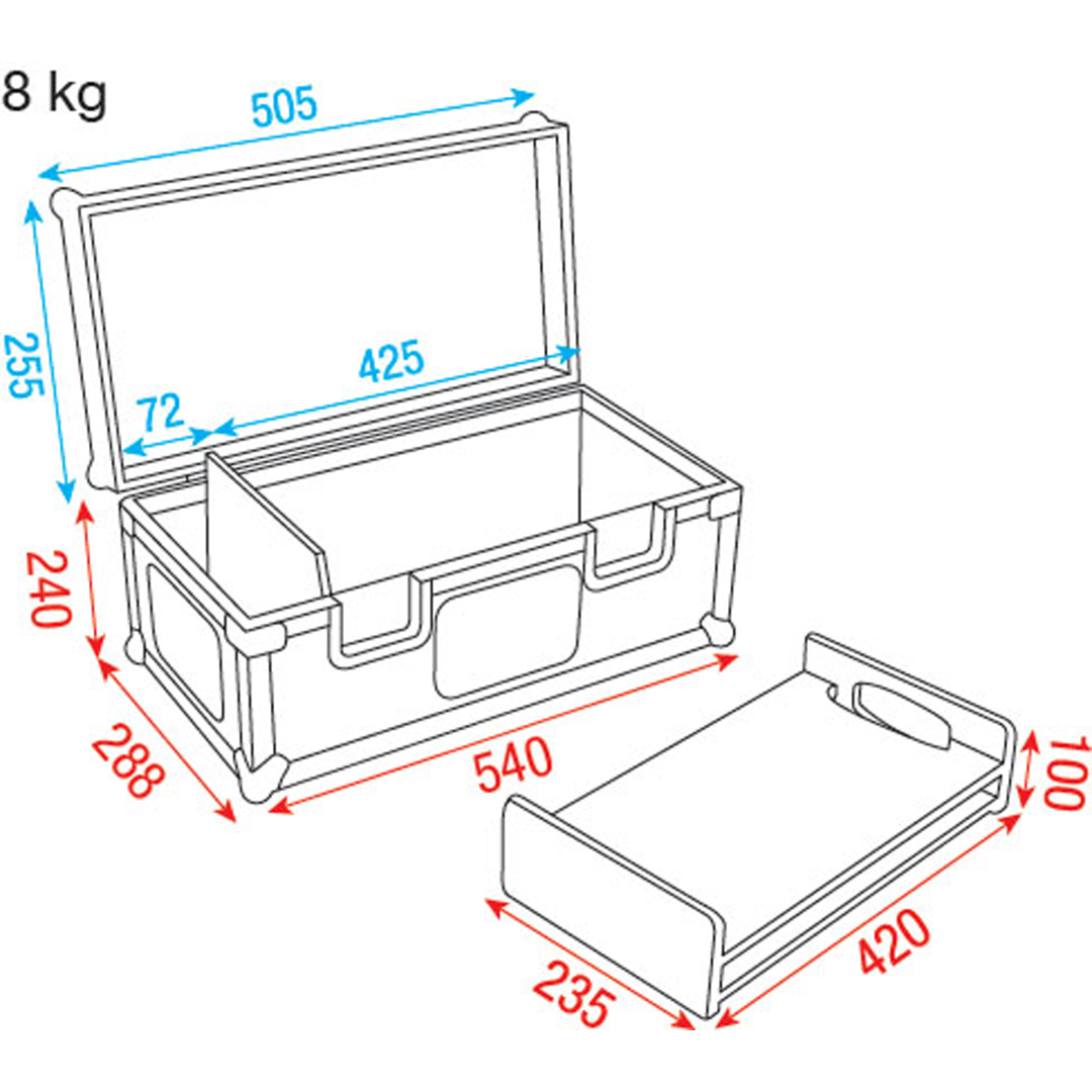 Flightcase voor truss koppelingen en pinnen Conical Adapter Case 