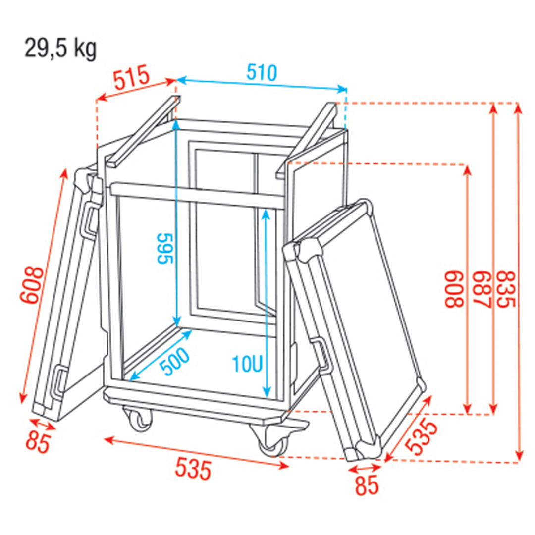 Combi Case 10HE + 10HE top