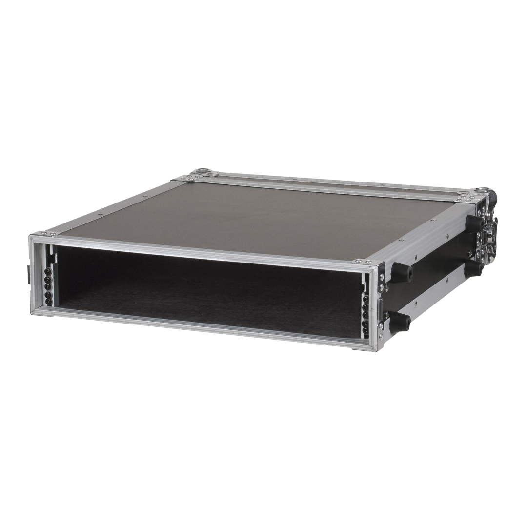 Double Door Case 2U 19inch rek flightcase 2 eenheden hoog 
