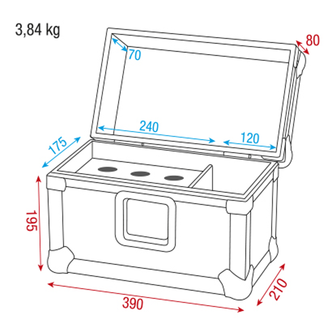 Flightcase voor Microfoons  Pro case voor 6 microfoons