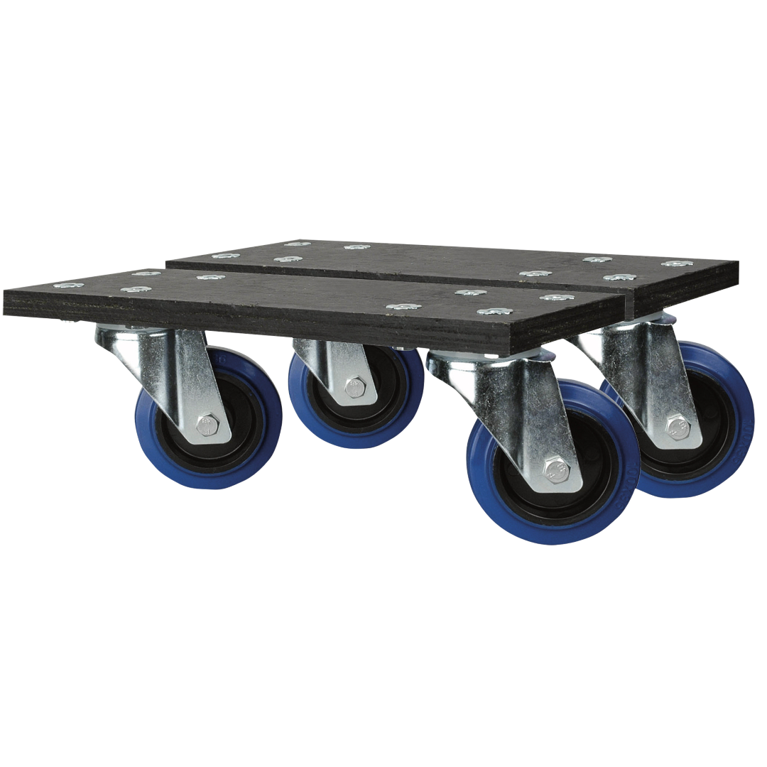Wheel Set for Stack Cases twee wielenset voor flightcases 