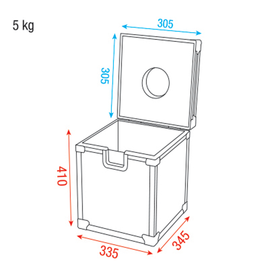 flightcase 30 cm spiegelbol