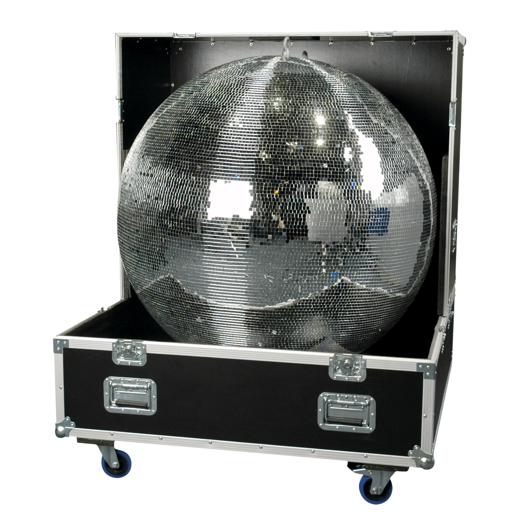 flightcase 100 cm spiegelbol 