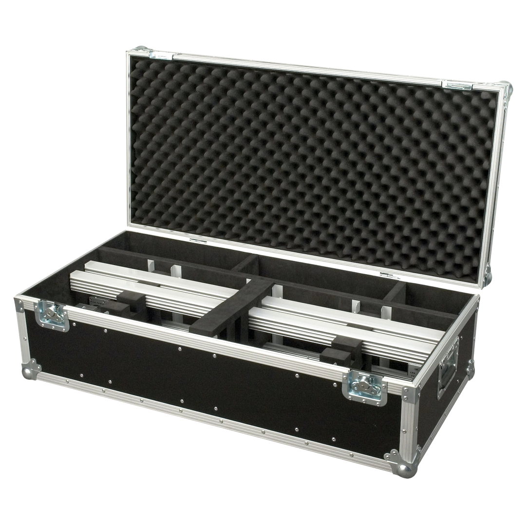 Flightcase voor 8delige Octostrip set, regelaar + kabels