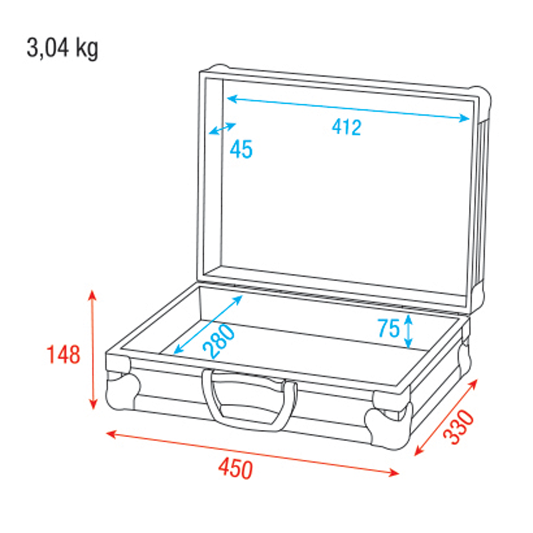 Flightcase met plukschuim deel zelf je ruimte in. Universal Foam Case 1