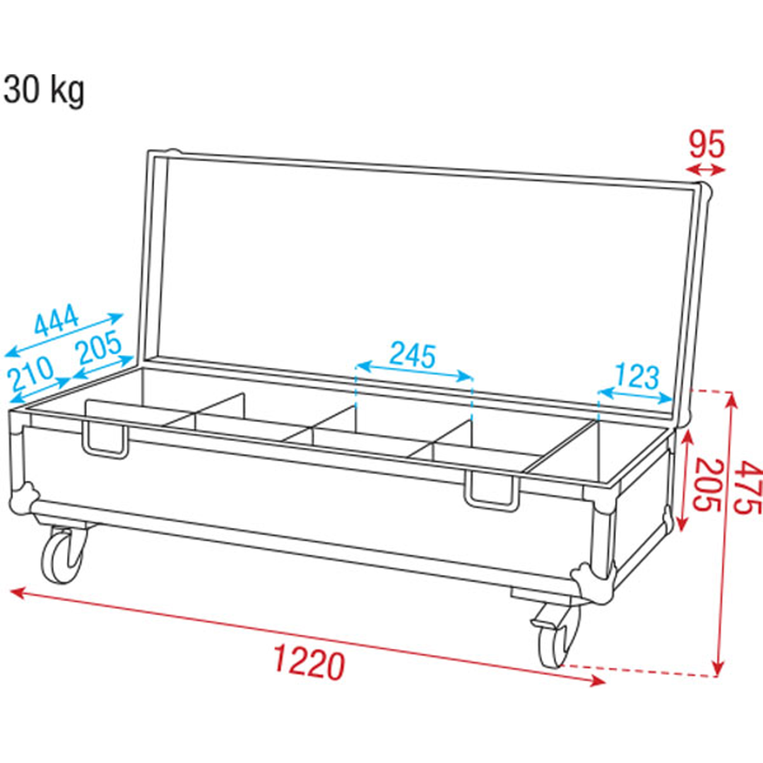 Flightcase M800 range 8stuks 